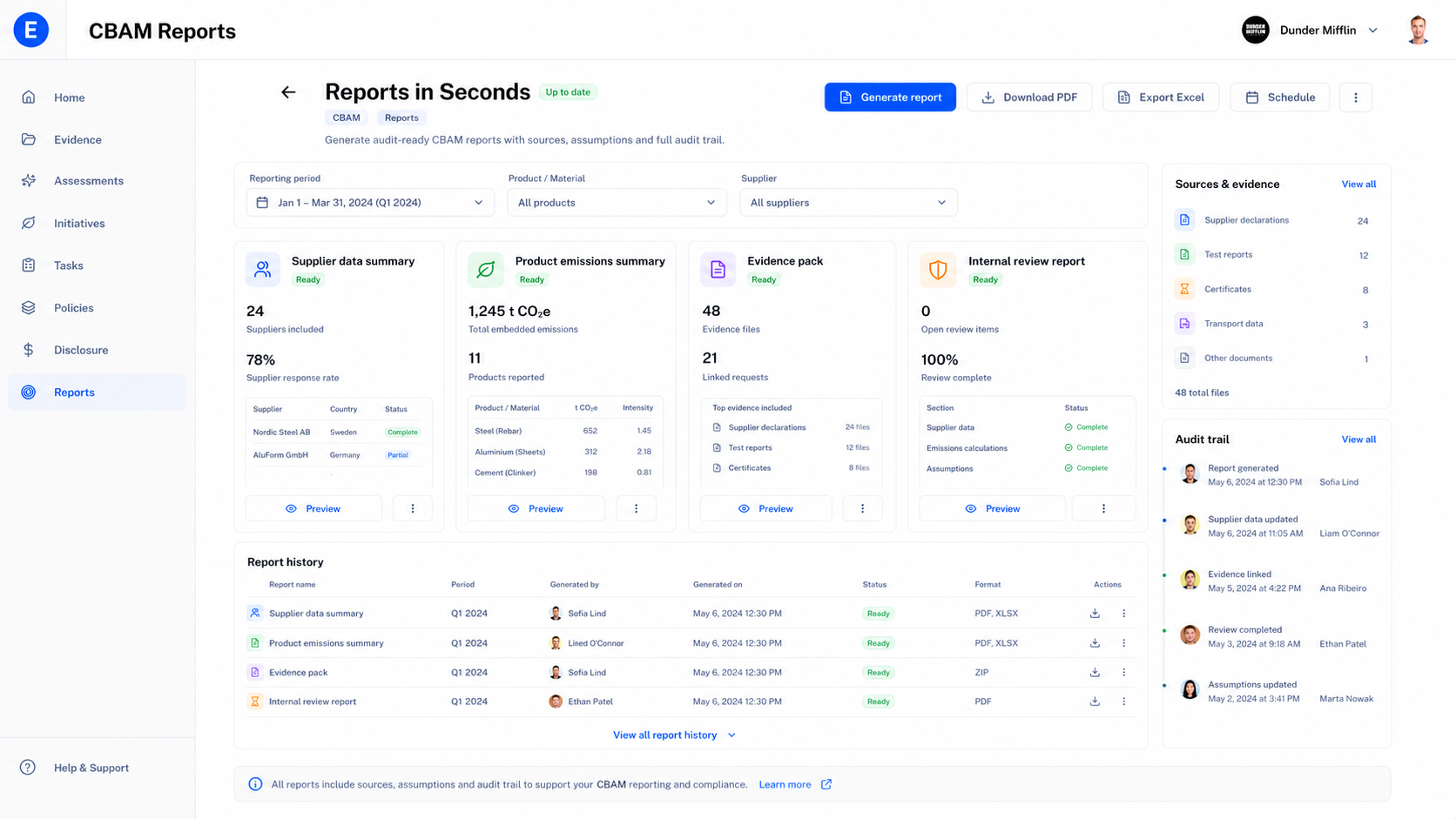 Reports in Seconds